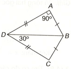 Cho các điểm A, B, C, D như hình vẽ bên. Chứng minh rằng ∆ABD = ∆CDB