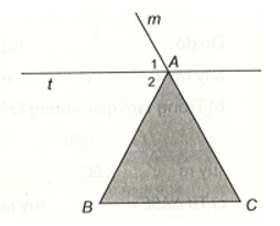 Cho tam giác ABC. Kẻ tia phân giác At của góc tạo bởi tia AB 