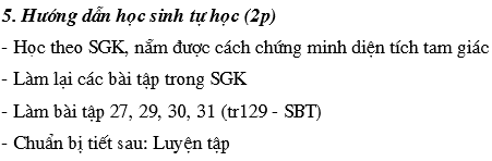 Giáo án Toán 8 Bài 3: Diện tích tam giác mới nhất