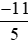 a) So sánh (-11)/5 với (-7)/4 với –2 bằng cách