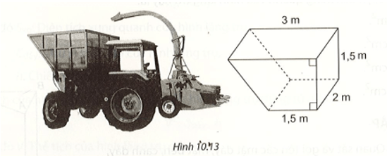 Thùng một chiếc máy nông nghiệp có dạng hình lăng trụ đứng