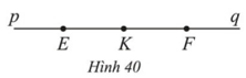 Đọc tên điểm, đường thẳng, đoạn thẳng trong Hình 40 (ảnh 1)