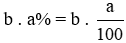 Tính: a) 45% của 300; b) 15% của 25,9; c) 2,8% của −50