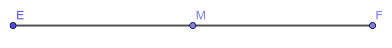 Gọi M là một điểm thuộc đoạn thẳng EF. Hãy so sánh hai đoạn thẳng