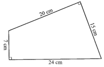 Tính thể tích một hình lăng trụ đứng có đáy là một tứ giác có hai góc vuông