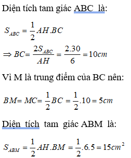 Bài tập Diện tích tam giác | Lý thuyết và Bài tập Toán 8 có đáp án