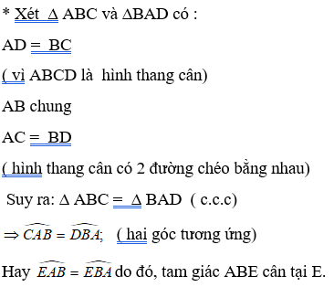 Bài tập Hình thang cân | Lý thuyết và Bài tập Toán 8 có đáp án