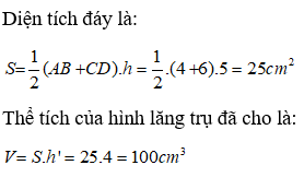 Bài tập Hình lăng trụ đứng | Lý thuyết và Bài tập Toán 8 có đáp án