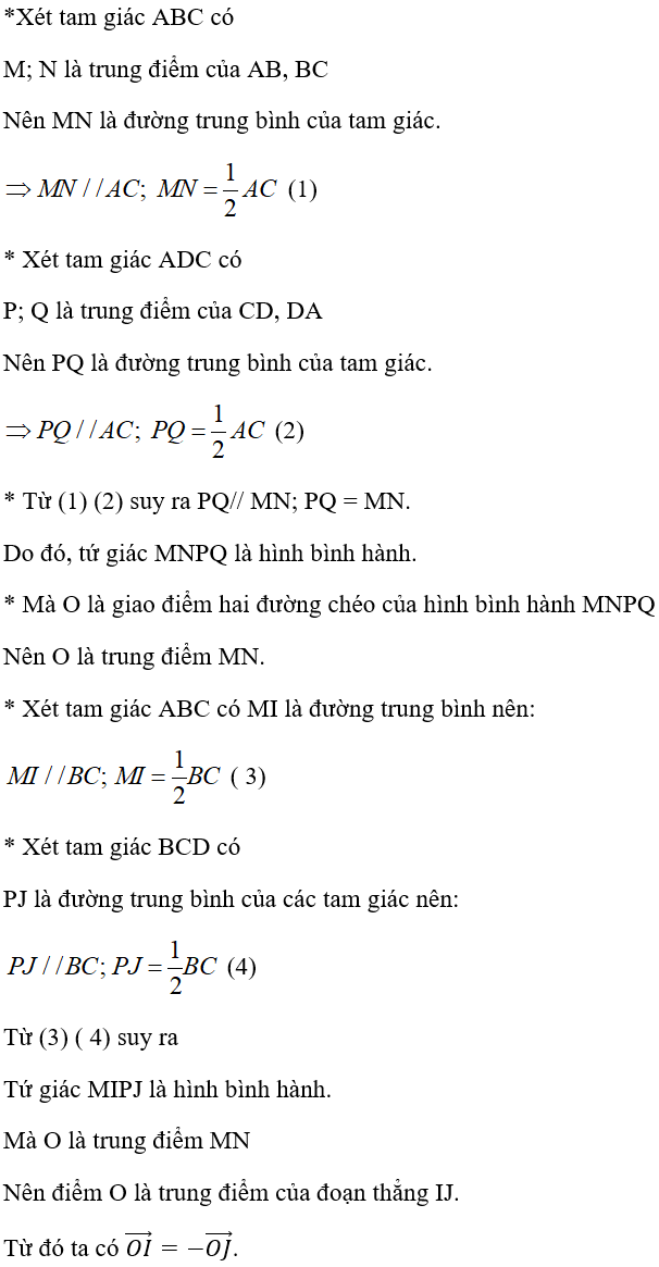 Bài tập trắc nghiệm Hình học 10 | Câu hỏi trắc nghiệm Hình học 10