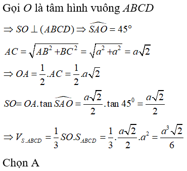 Bài tập trắc nghiệm Hình học 12 | Câu hỏi trắc nghiệm Hình học 12