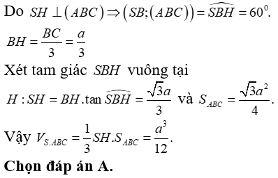 Bài tập trắc nghiệm Hình học 12 | Câu hỏi trắc nghiệm Hình học 12