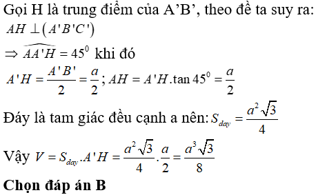 Bài tập trắc nghiệm Hình học 12 | Câu hỏi trắc nghiệm Hình học 12