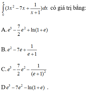 Bài tập trắc nghiệm Giải tích 12 | Câu hỏi trắc nghiệm Giải tích 12