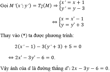 Cách tìm ảnh của 1 đường thẳng qua phép tịnh tiến cực hay