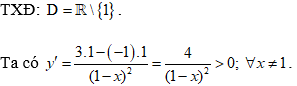 Cách xét tính đơn điệu của hàm phân thức cực hay, có lời giải
