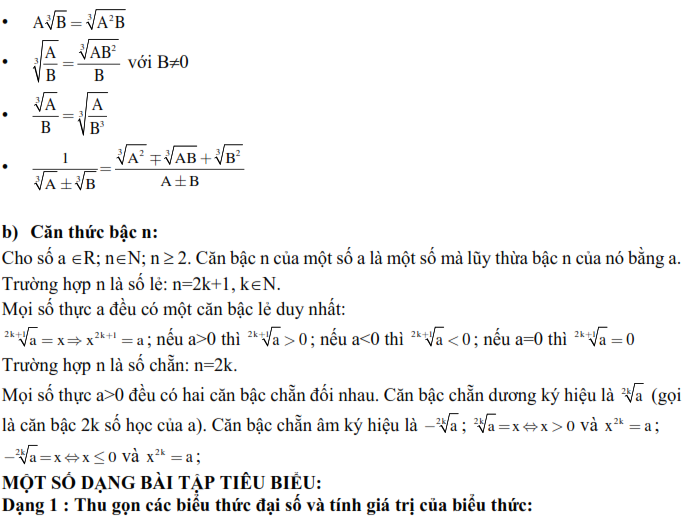 Các chuyên đề đại số ôn thi vào 10 (ảnh 3)