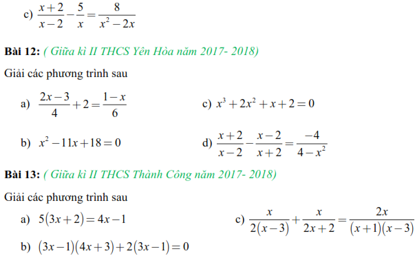 Tuyển tập và phân loại Toán 8 đề thi học kì II TP Hà Nội (ảnh 8)