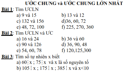 Đề cương học kì I môn Toán lớp 6 (ảnh 7)