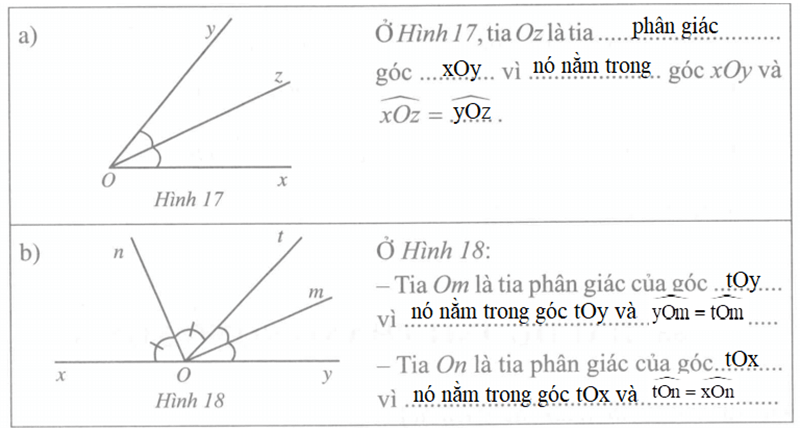 Quan sát từng hình và viết vào chỗ chấm (…) ở bảng sau cho thích hợp