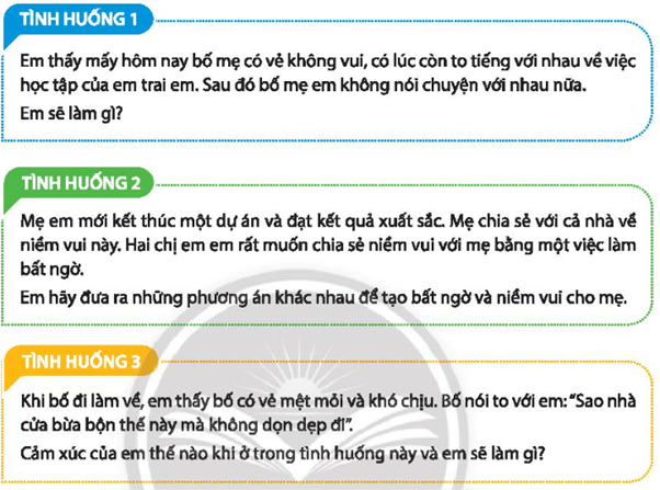 Đóng vai xử lí các tình huống