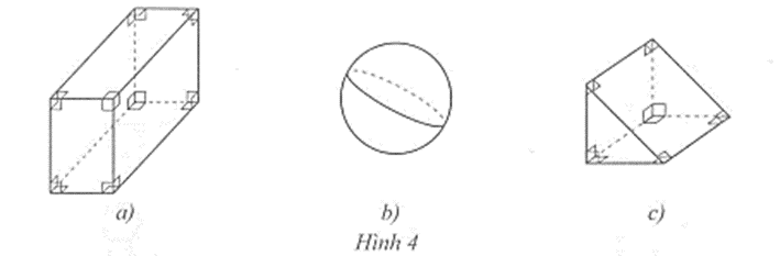 Trong các hình 4a, 4b, 4c, hình nào là hình hộp chữ nhật? Vì sao?