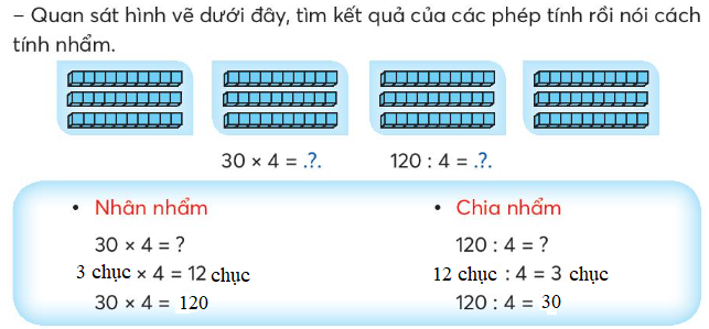 Lý thuyết Nhân nhẩm, chia nhẩm (Chân trời sáng tạo 2022) hay, chi tiết | Toán lớp 3 (ảnh 2)