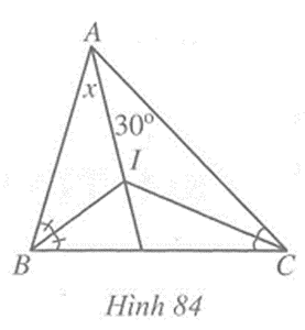 Tính số đo x trong Hình 84