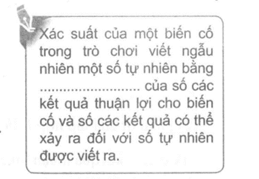 Viết ngẫu nhiên một số tự nhiên có hai chữ số. Tìm số phần tử của tập hợp D