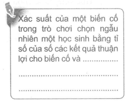 Tổ I của lớp 7D có 5 học sinh nữ là: Ánh, Châu, Hương, Hoa, Ngân và có 5 học sinh nam