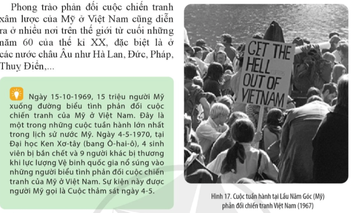 Đọc thông tin, tư liệu và quan sát các hình 16, 17, nêu nét chính về phong trào