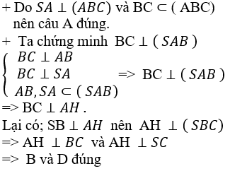 Cách chứng minh đường thẳng vuông góc với mặt phẳng cực hay - Toán lớp 11