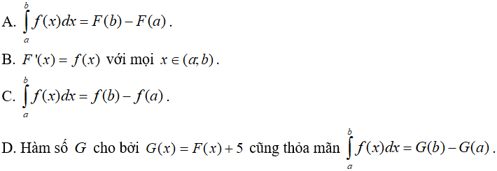 Đề thi Giữa kì 2 Toán lớp 12 có đáp án năm 2021 (Đề 1)