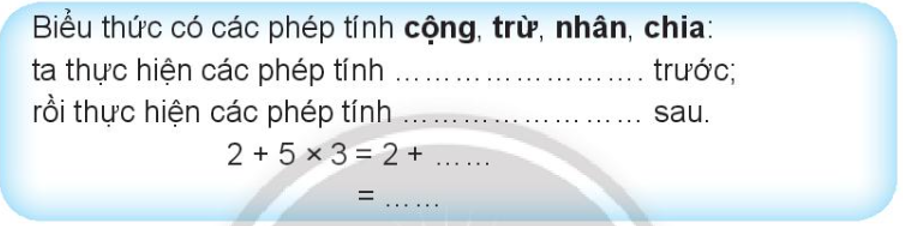 Vở bài tập Toán lớp 3 Tập 1 trang 35 Bài 19: Tính giá trị của biểu thức (tiếp theo) - Chân trời sáng tạo (ảnh 1)