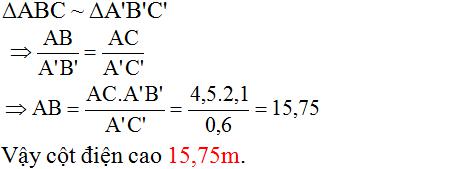 Giải bài tập SGK Toán lớp 8 bài 8: Các trường hợp đồng dạng của tam giác vuông