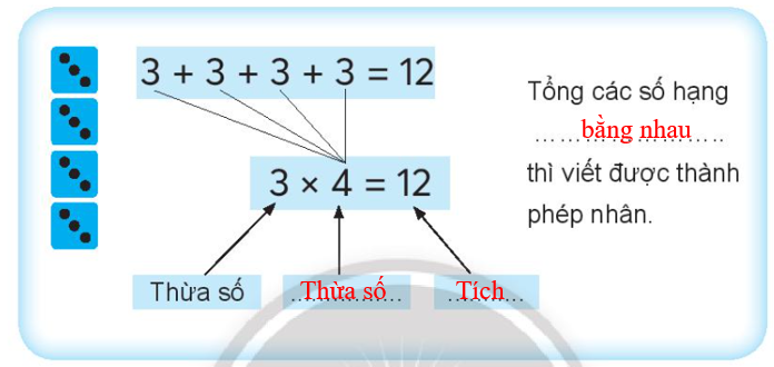 Vở bài tập Toán lớp 3 Tập 1 trang 14, 15 Bài 6: Ôn tập phép nhân - Chân trời sáng tạo (ảnh 1)