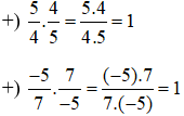 Tính các tích sau: 5/4 x 4/5