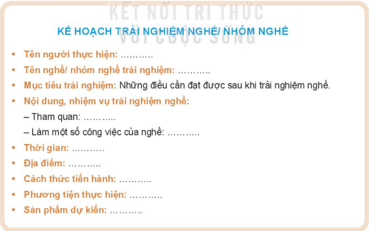 Hoạt động 3 trang 58 HĐTN lớp 10 - Kết nối tri thức