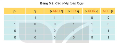 Tin học 10 Bài 5: Dữ liệu lôgic | Kết nối tri thức (ảnh 2)