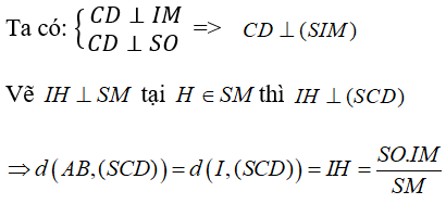Cách tính khoảng cách giữa đường thẳng và mặt phẳng song song cực hay - Toán lớp 11