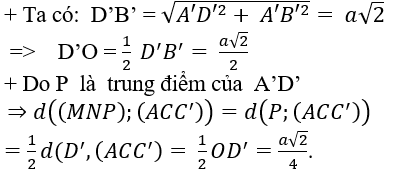 Cách tính khoảng cách giữa hai mặt phẳng song song cực hay - Toán lớp 11