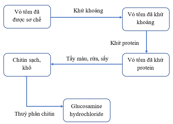 Tìm hiểu quy trình và thiết kế quy trình điều chế glucosamine hydrochloride từ vỏ tôm