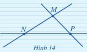 Trong Hình 14 có những đường thẳng nào