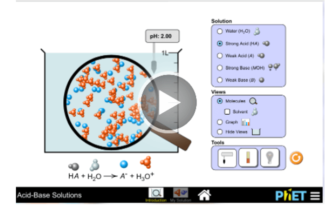 Thực hành thí nghiệm Dung dịch acid-base bằng phần mềm PhET