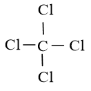 Viết công thức Lewis của phân tử CCl4