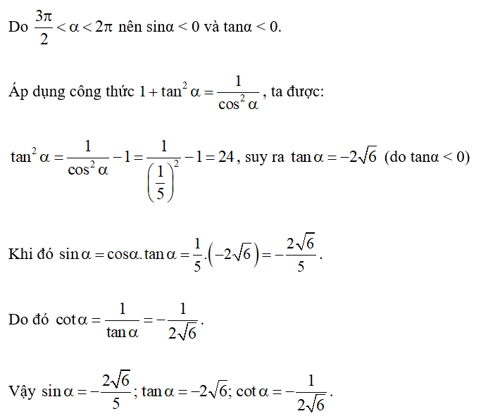 Góc lượng giác. Giá trị lượng giác của góc lượng giác (Lý thuyết Toán lớp 11) | Cánh diều