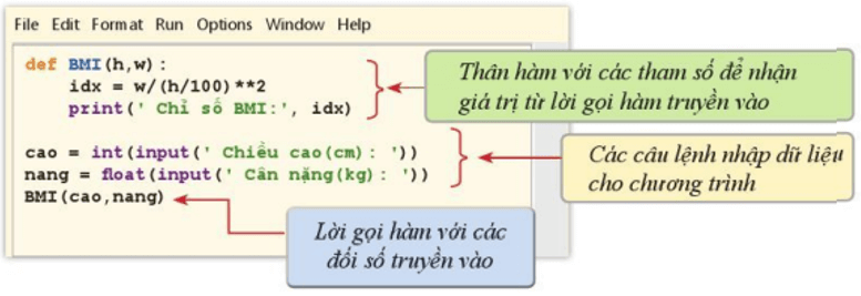 Lý thuyết Tin học 10 Cánh diều Bài 10: Chương trình con và thư viện các chương trình con có sẵn (ảnh 4)