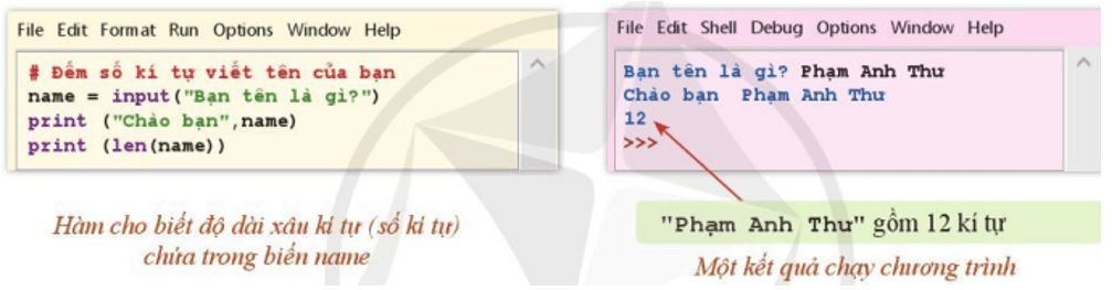 Lý thuyết Tin học 10 Cánh diều Bài 12: Kiểu dữ liệu xâu kí tự - xử lí xâu kí tự (ảnh 2)