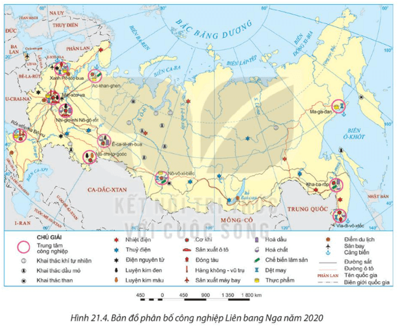 Lý thuyết Địa Lí 11 Kết nối tri thức Bài 21: Kinh tế Liên Bang Nga