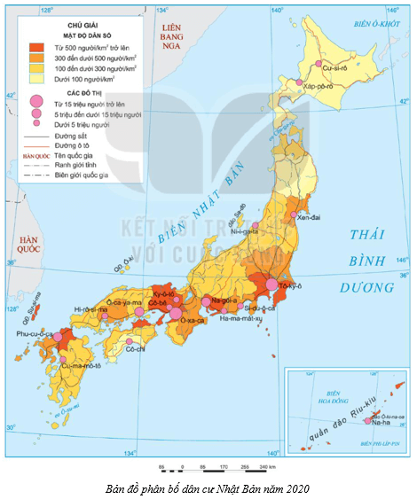 Lý thuyết Địa Lí 11 Kết nối tri thức Bài 23: Vị trí địa lí, điều kiện tự nhiên, dân cư và xã hội Nhật Bản