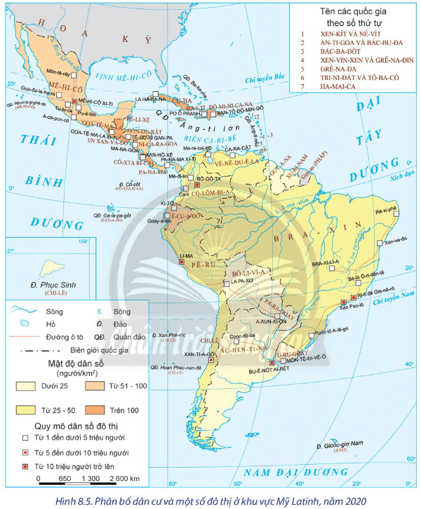 Lý thuyết Địa Lí 11 Chân trời sáng tạo Bài 8: Tự nhiên, dân cư, xã hội và kinh tế Mỹ Latinh